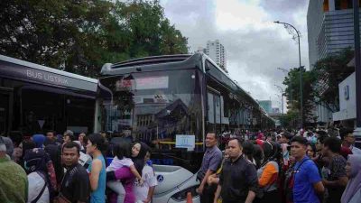 kondisi bus listrik milik Pemko Medan