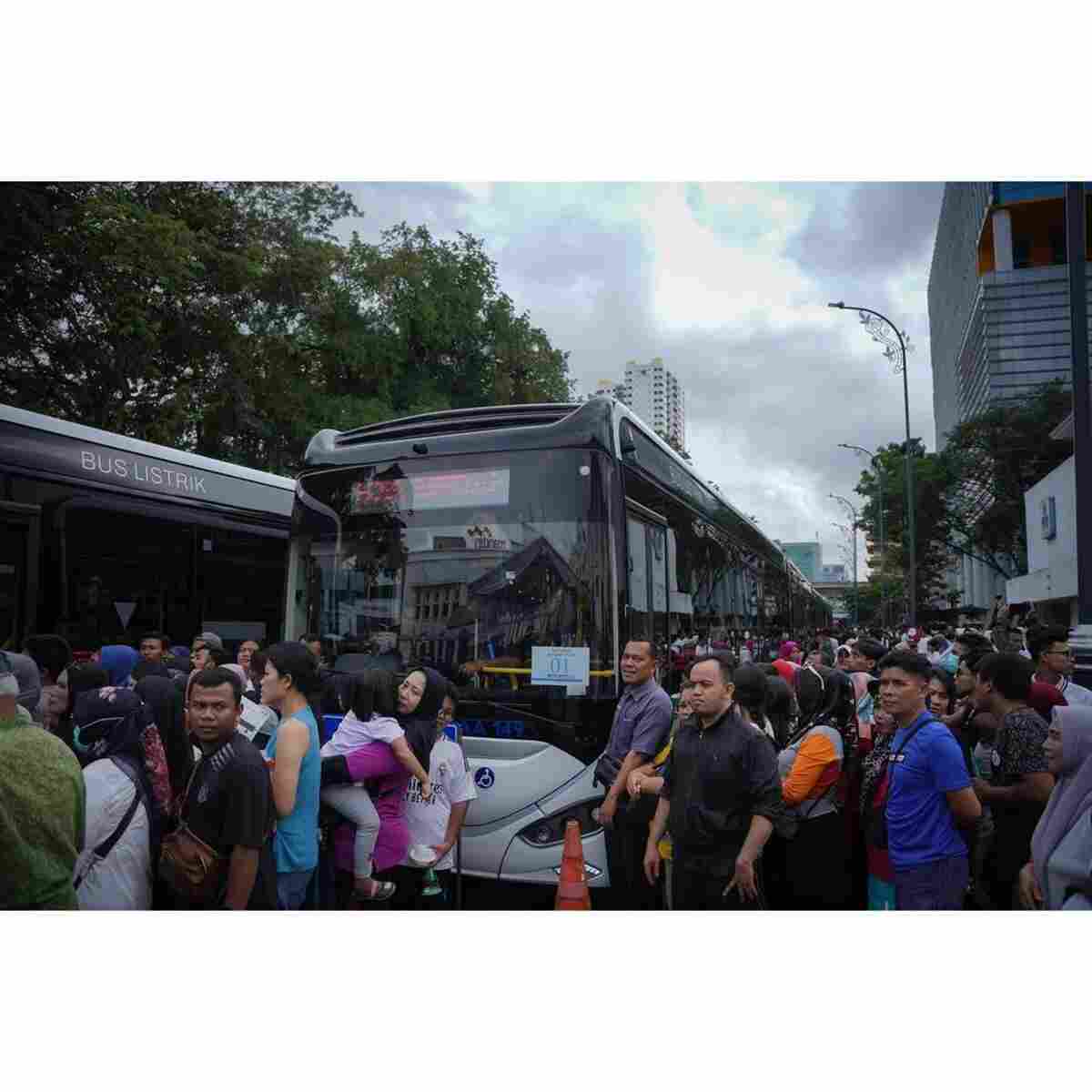 kondisi bus listrik milik Pemko Medan