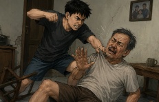 Hal Sepele, Anak Tega Bakar Ayah Kandungnya