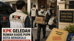 KPK Geledah Rumah Kadis PUPR Kota Bengkulu, Sita Dokumen dan Lima Koper Barang Bukti