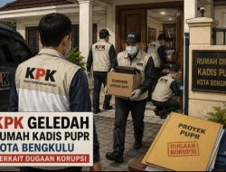 KPK Geledah Rumah Kadis PUPR Kota Bengkulu, Sita Dokumen dan Lima Koper Barang Bukti